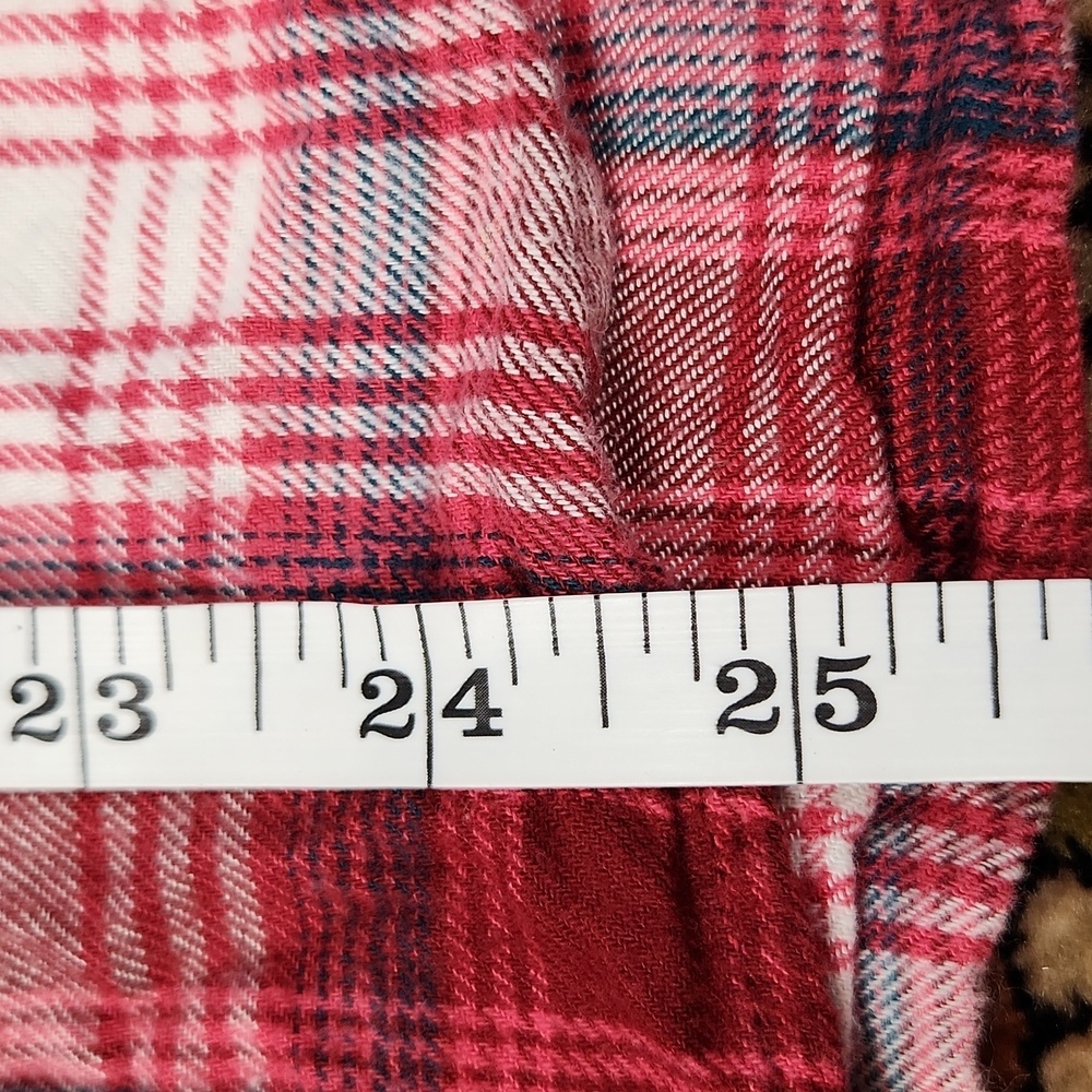 Eddie Bauer Flannel Shirt Red White Blue Plaid M - Picture 8 of 9